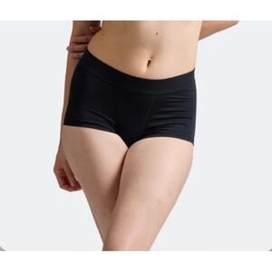 Woxer Luxe Bold Black Micro Modal Boxer Brief Underwear Womens Medium M